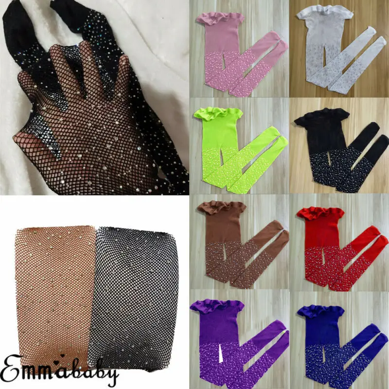 Top Trends: Fashion Kids Girls Sequin Mesh Fishnet Fish Net Pantyhose Tights Stockings Children High Stockings (More Than 20PCS Discounts) Shoppable Styles