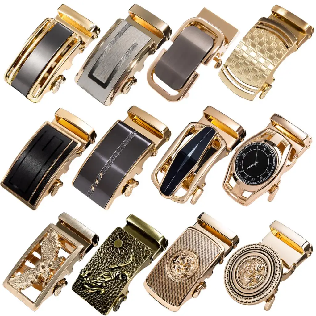 Top Trends: 60 Kinds Metal Mens Relacement Belt Buckles Button Sliding Buckle Without Belt Black Gold Blue For 3.5 Cm Ratchet Belts ONLY Shoppable Styles