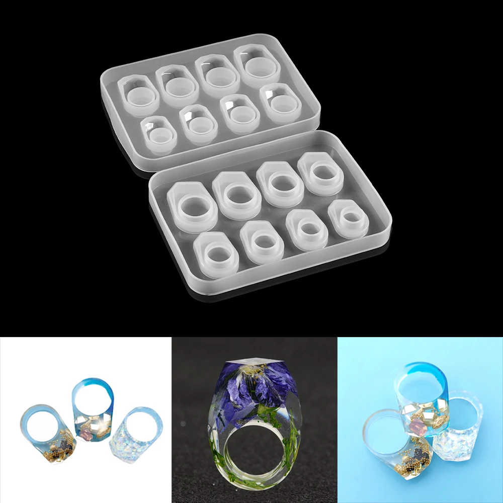 Top Trends: 1pcs DIY Crystal Epoxy Ring Silicone Mold UV Resin Molds Ring Jewelry Moulds DIY Jewelry Accessories Epoxy Resin Tools Shoppable Styles