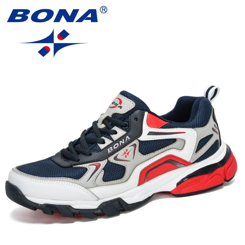 Top Trends: BONA New Style Action Leather Sneakers Men Trainers Zapatillas Hombre Shoes Man Masculino Sports Running Shoes Comfortable Shoppable Styles