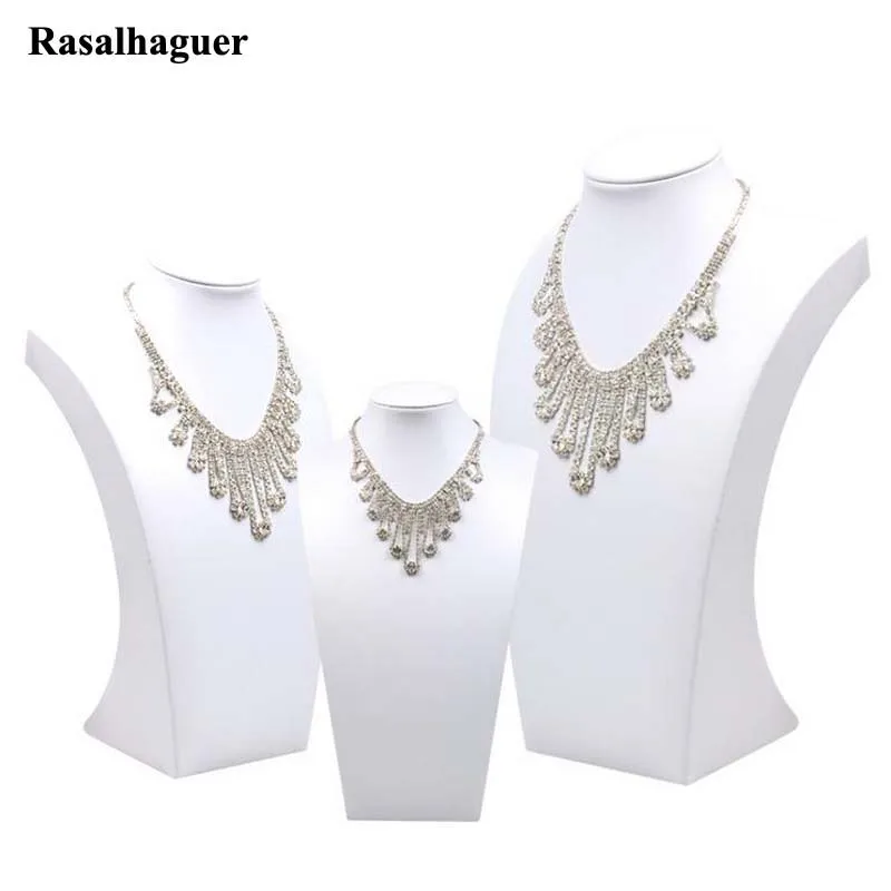 Top Trends: Top PU White Mannequin Shelf Necklace Pendant Chain Jewelry Display Stand Holder Decorate Bracelet Jewelry Rack Show Shoppable Styles