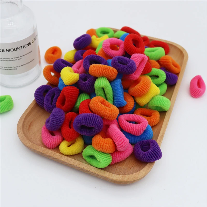 Top Trends: 50 / 100pcs Baby Girls Small Elastic Hair Bands Ponytail Holder Kids Headband Hair Ties Colorful Mini Rubber Band Hair Accessories Shoppable Styles