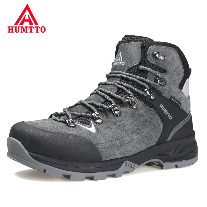 Top Trends: HUMTTO Hiking Shoes Waterproof Leather Trekking Boots Outdoor Sneakers For Men 2021 Breathable Sport Hunting Climbing Mens Shoes Shoppable Styles