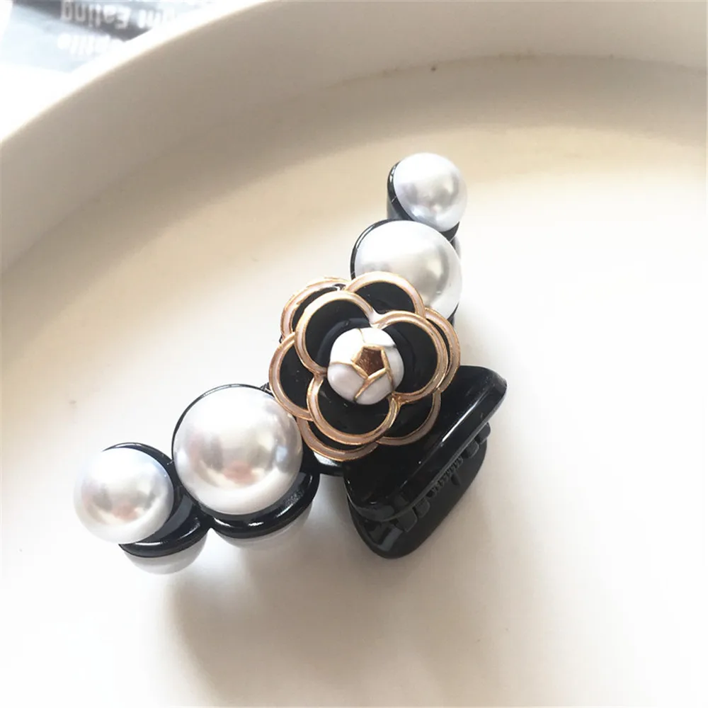 Top Trends: Hair Claw Clip Clamp For Women Girl Camellia Flower Floral Banana Pearl Korean Handmade Fashion Head Accessories Mujer Wholesale Shoppable Styles - Image 2