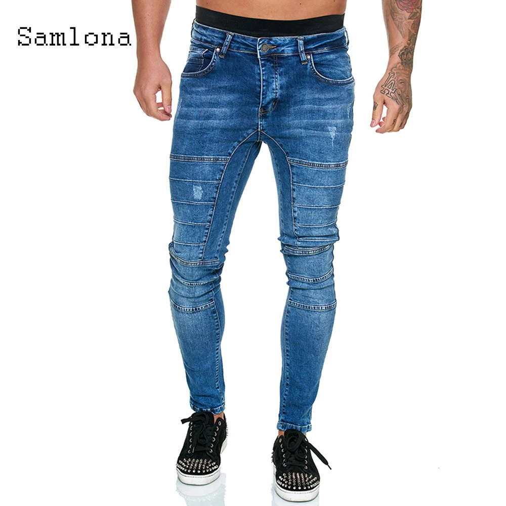 Top Trends: Plus Size Men Sexy Jeans Denim Pants Casual Pantalon Mens Clothes Fashion 2021 European And American Style Blue Black Trousers Shoppable Styles