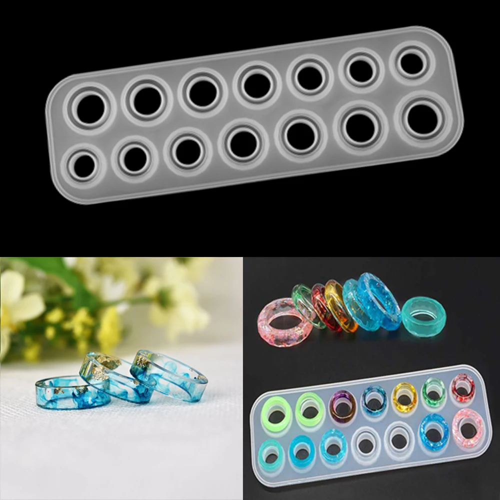 Top Trends: 14 Grid Ring Resin Epoxy Resin Molds Various Sizes Silicone Ring Molds Gem Patch DIY Jewelry Making Findings Supples Accessories Shoppable Styles