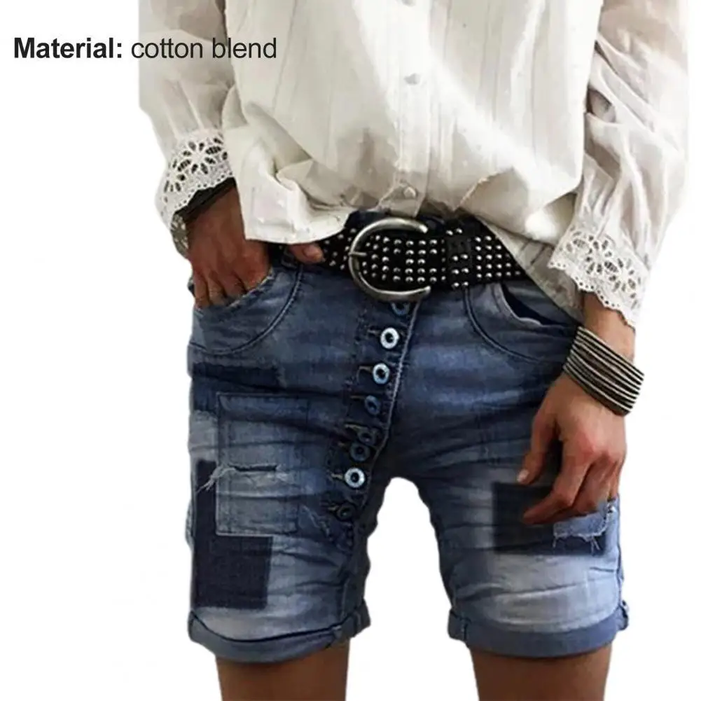 Top Trends: Women Summer Pocket High Waist Shorts Spliced Design All Match Female Fashion Streetwear Jeans Casual Denim Stylish Lady Short Shoppable Styles