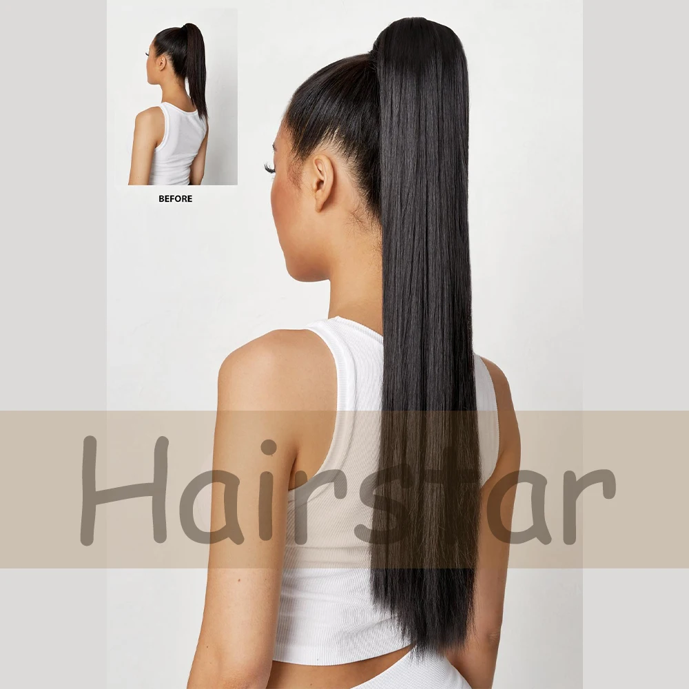 Top Trends: 22-32 Inch Synthetic Hair Fiber Heat-Resistant Curly Hair With Ponytail Fake Hair Chip-in Hair Extensions Pony Tail Shoppable Styles - Image 3