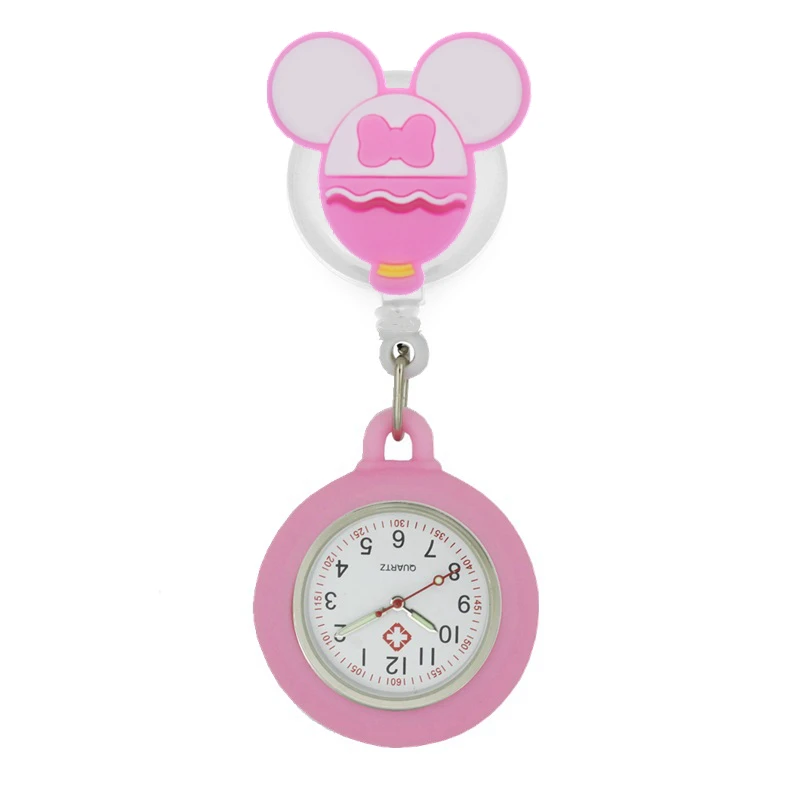 Top Trends: Wholesale Lovely Cartoon Nurse Pocket Watches Retractable PVC Silicone Reloj For Hospital Medical Women Men Badge Reel Shoppable Styles - Image 3