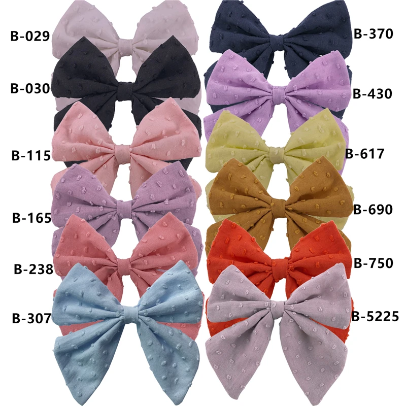 Top Trends: Cotton Linen Hair Bows Boutique Hair Clips Baby Girls Women Large Sailor Bow Barrettes Hairgrips Hair Accessories Headwear Shoppable Styles - Image 3