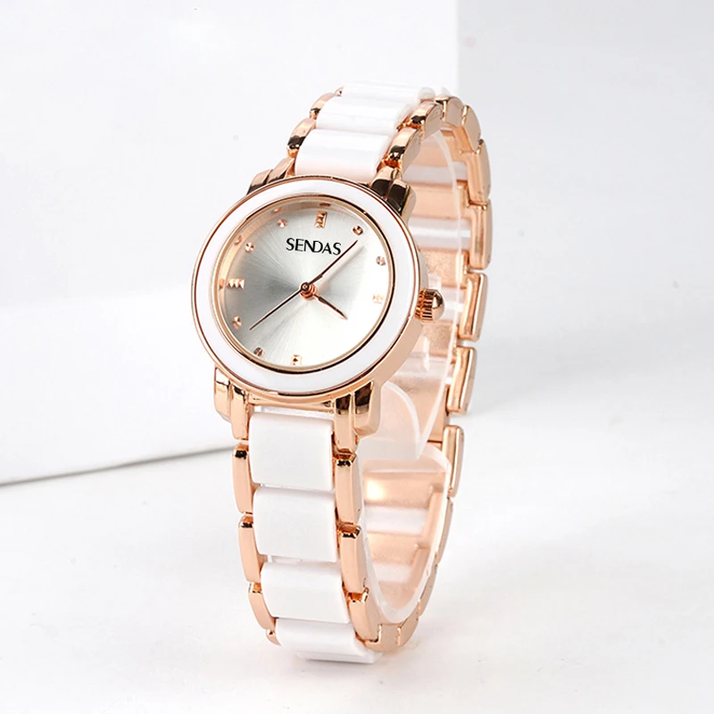 Top Trends: Women Watches Top Brand Luxury Waterproof Rose Gold Bracelet Watch Women Ceramics Quartz Watch Ladies 2022 Reloj Mujer Elegante Shoppable Styles