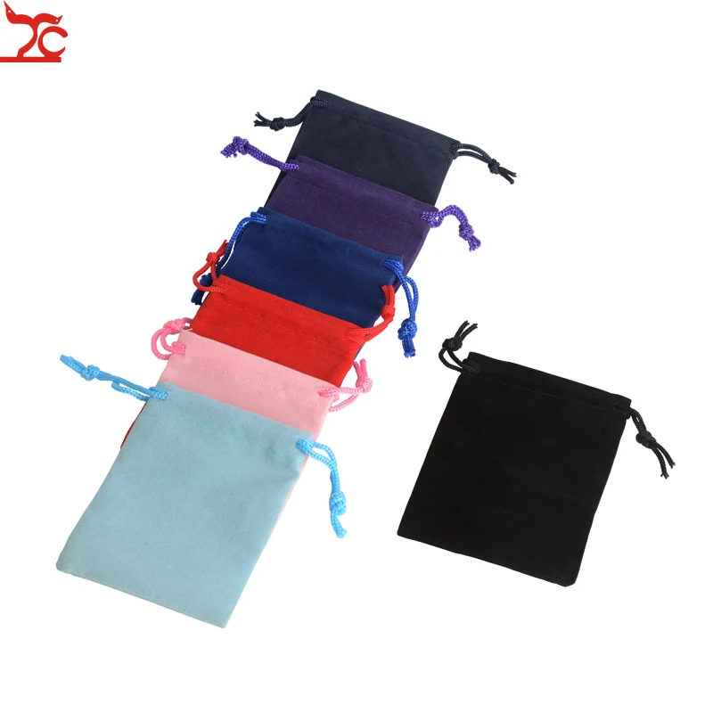 Top Trends: Cheap 100Pcs / lot Velvet Drawstring Pouch Bag / jewelry Bag, christmas Wedding Gift Bags & Pouches De Bijoux Velvet Bag Shoppable Styles