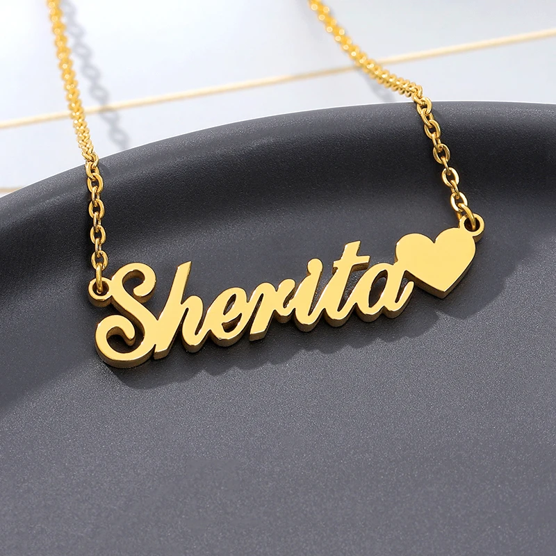 Top Trends: Custom Heart Name Necklaces For Women Men Stainless Steel Customized Necklace Pendant Female Personalized Jewelry Birthday Gift Shoppable Styles