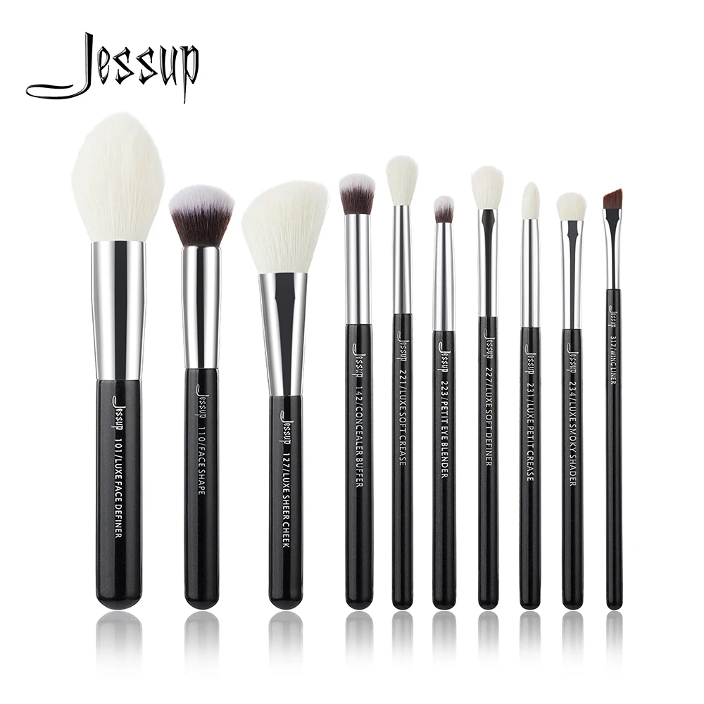 Top Trends: Jessup 10pcs Makeup Brushes Set Beauty Tools Make Up Brush Cosmetic Foundation Powder Definer Blending Eyeshadow Wing Liner Shoppable Styles