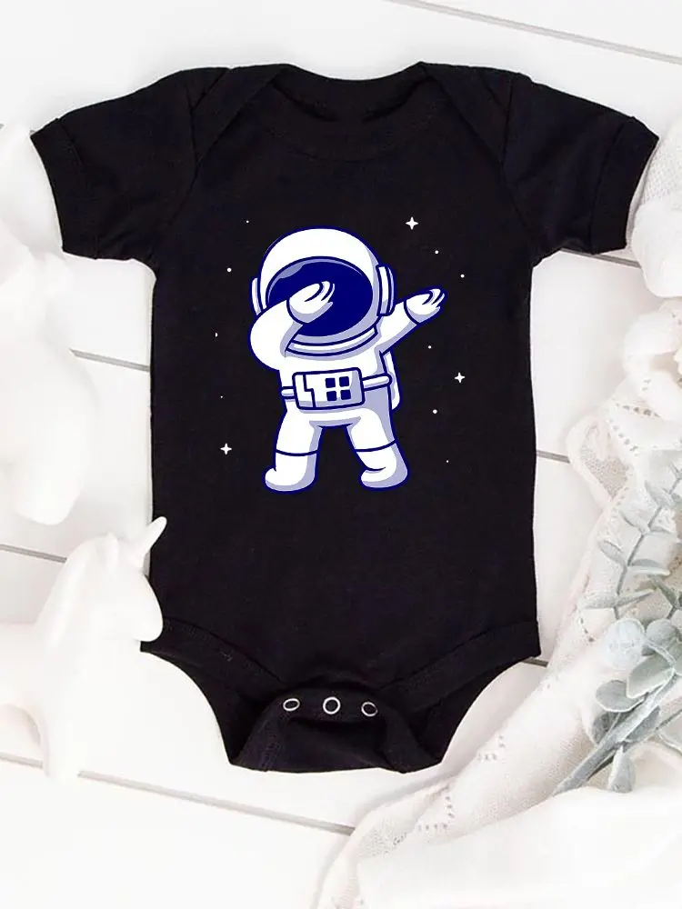 Top Trends: Funny Astronaut Dabbing Print Cartoon Hip Hop Baby Boy Clothes 2022 My First New Year Costume Baby Fashion Harajuku Playsuit Shoppable Styles