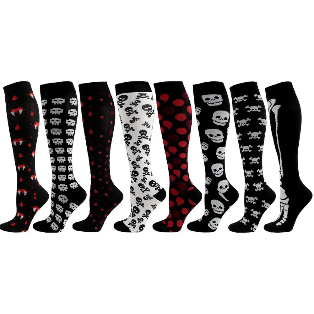 Top Trends: Winter Compression Stockings Nylon Hot Air Skull Halloween Sport Reduce Varicose Veins Muscle Fatigue Wholesale Dropshipping Shoppable Styles