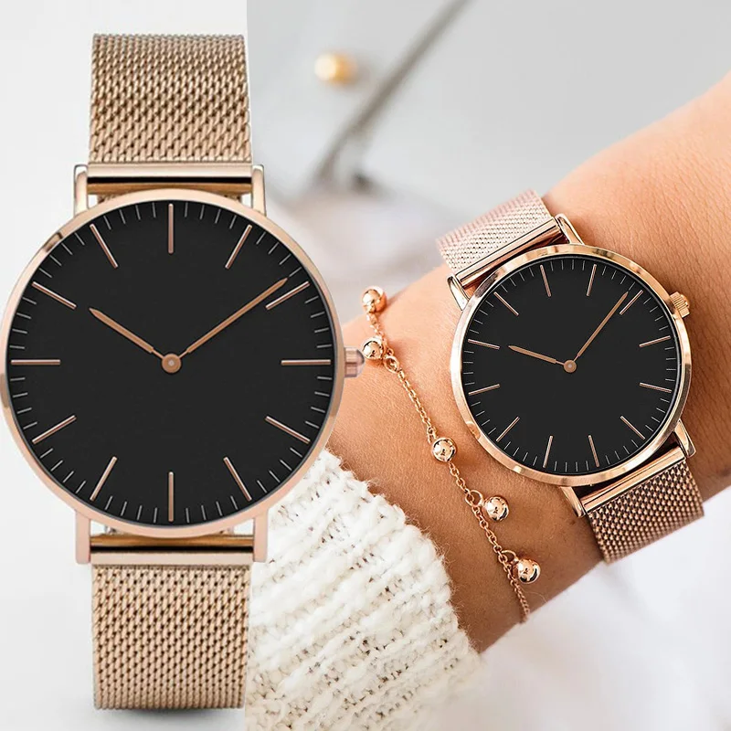 Top Trends: Top Brand Women Watches Simple Fashion Ultra Thin Stainless Steel Ladies Watch Clock Montre Femme Zegarki Damskie Reloj Mujer Shoppable Styles