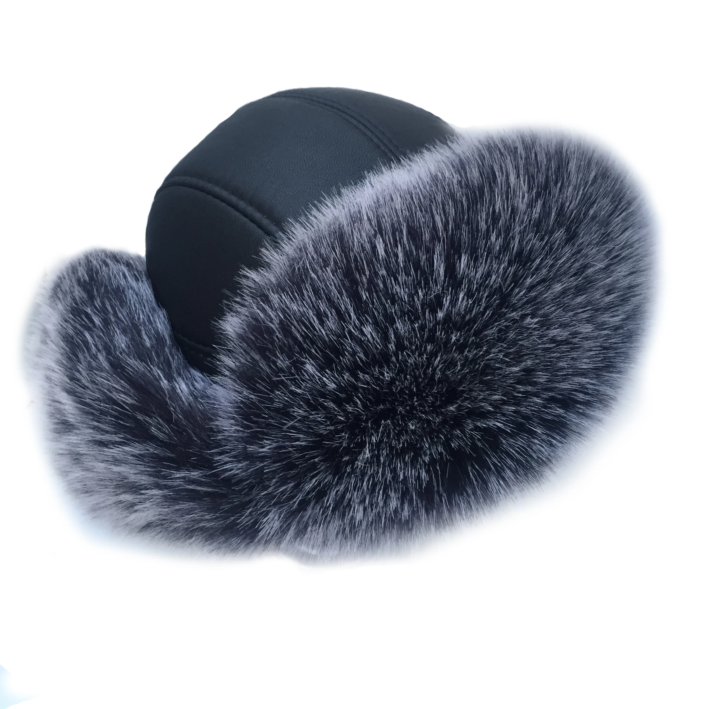 Top Trends: MTTZSYLHH Men's Pilot Hat Fox Fur Russian Winter Hat Warm Upscale Ears Bombshell Artificial Leather Shoppable Styles - Image 3