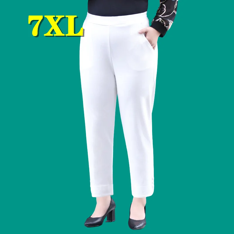 Top Trends: Plus Size Bottoms Women Clothing Autumn Pants Black Trousers Oversized 5XL 7XL Streetwear Pantalones New Fashion Shoppable Styles