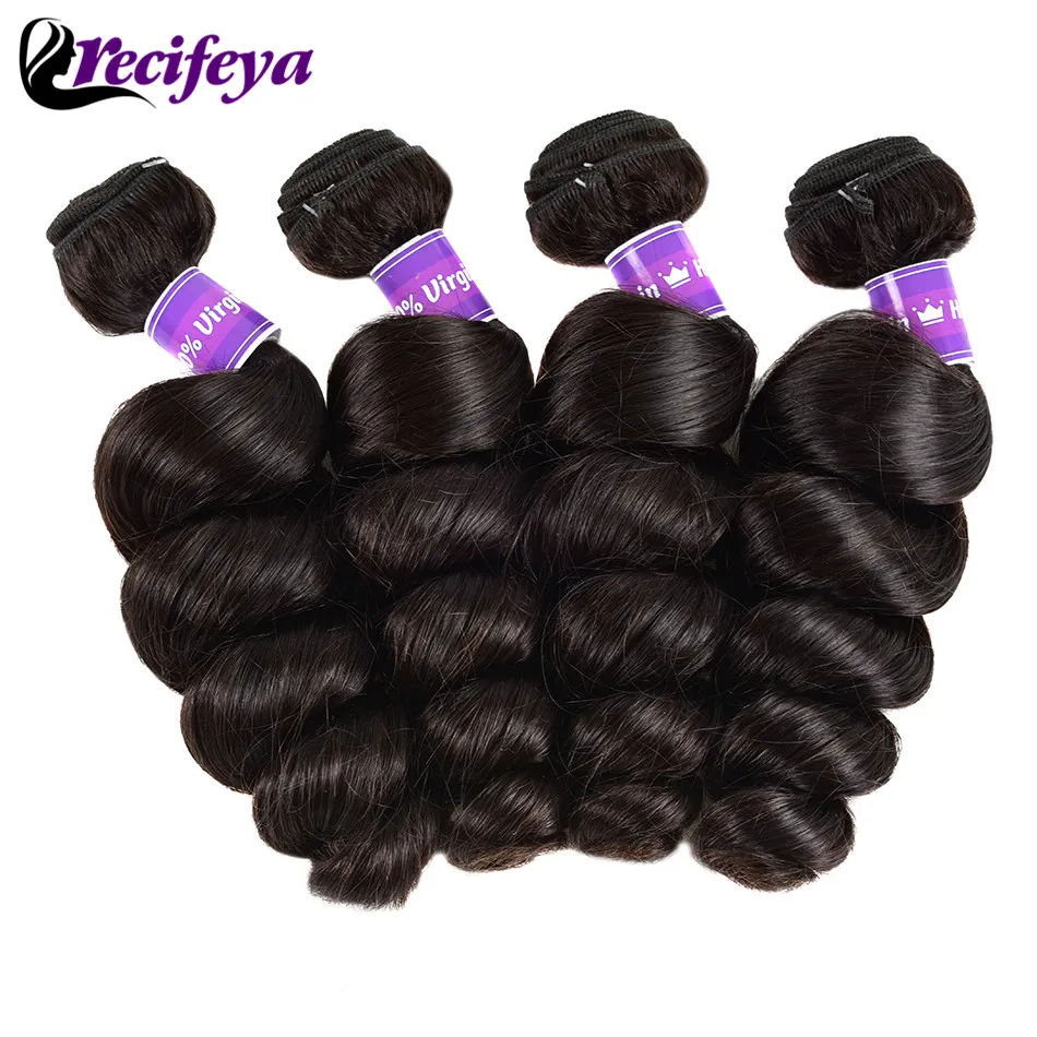 Top Trends: RECIFEYA Raw Indian Hair Bundles Loose Wave 100% Human Virgin Hair Weaving Wholesale Hair Bundles Extensions For Black Woman Shoppable Styles