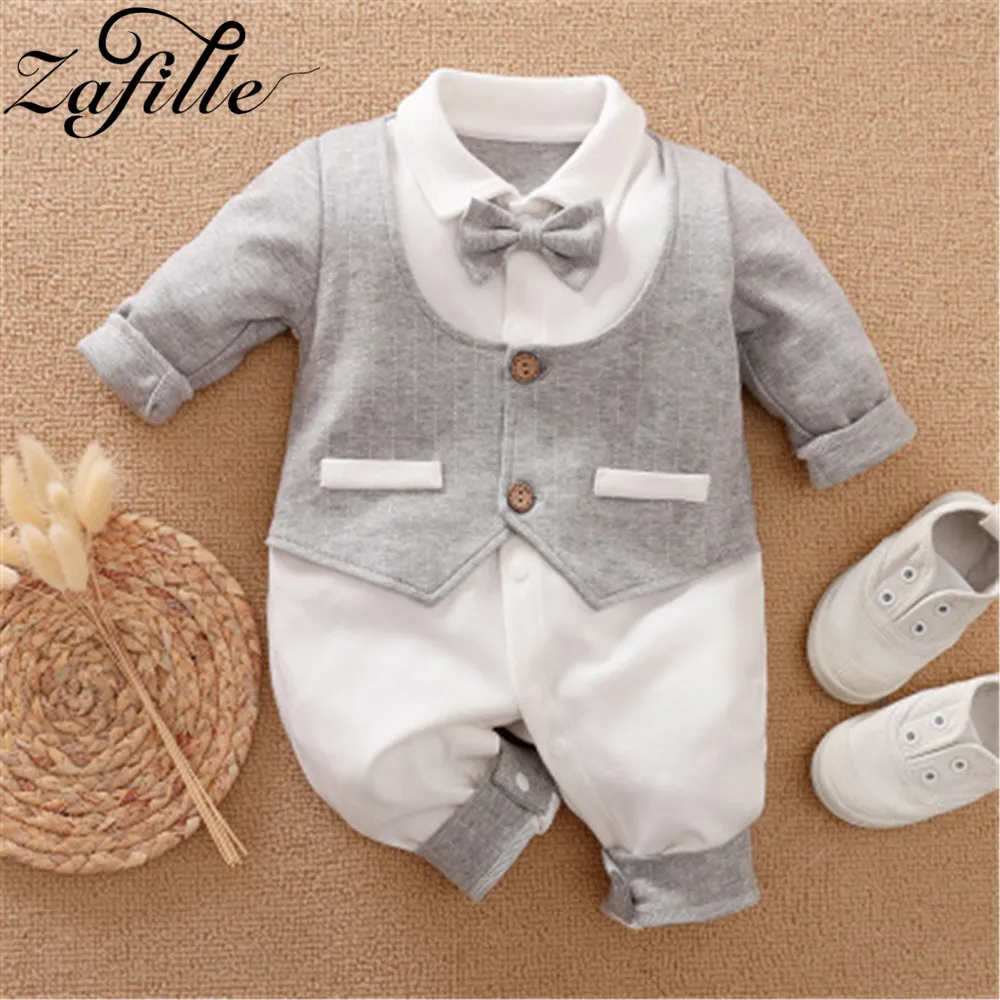 Top Trends: ZAFILLE Baby Boys Costume With Necktie Gentelman Kids Jumpsuit For Newborns 2023 Spring Toddler Boy Rompers Party Infant Clothes Shoppable Styles