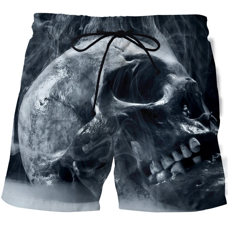 Top Trends: New 3d Skull Beach Pants Men's Sports Casual Shorts Summer Printed Beach Pants Quick-drying Street Shorts Elastic Waist Pants Shoppable Styles