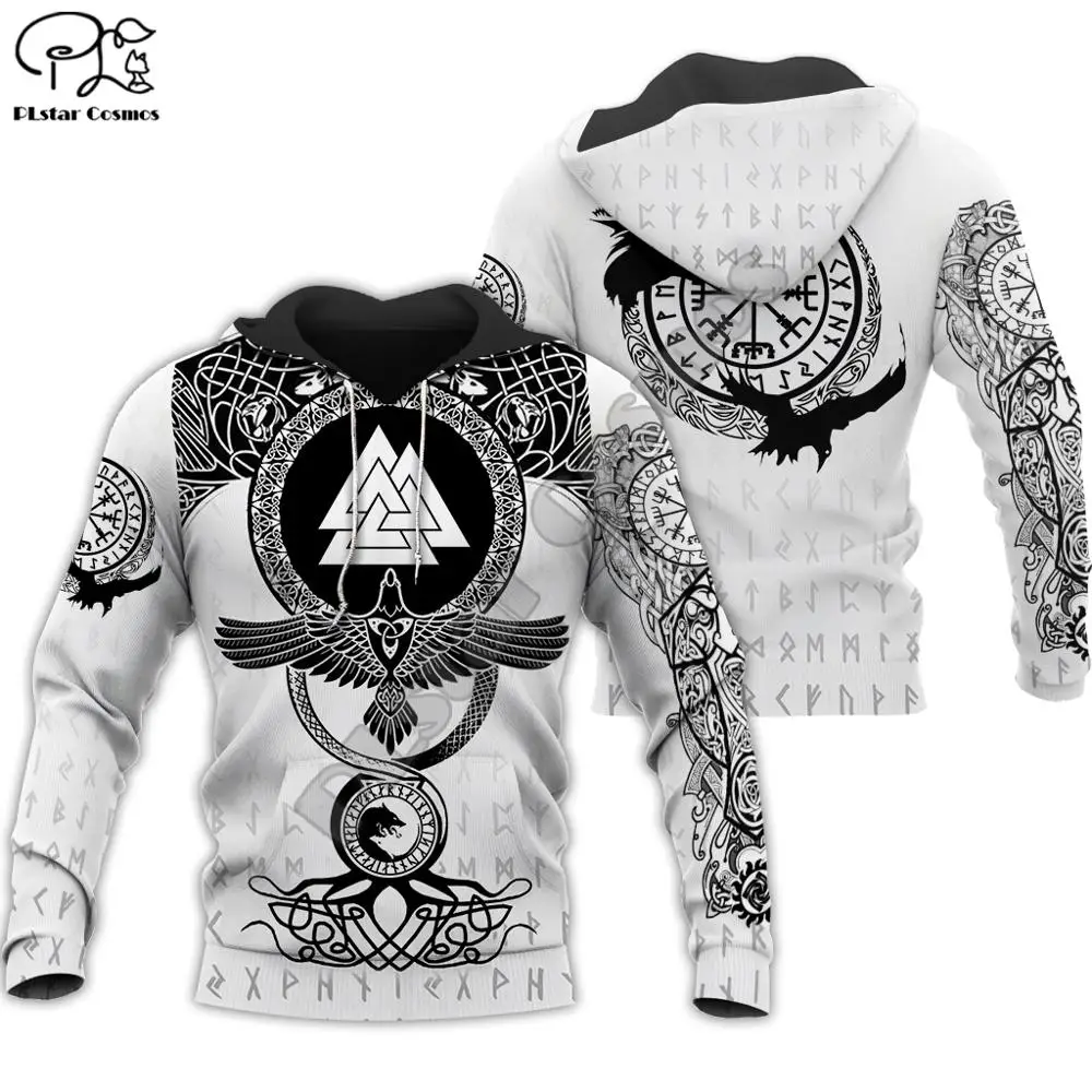 Top Trends: PLstar Cosmos Valhalla God Odin Warrior Tattoo Vintage NewFashion Tracksuit 3DPrint Harajuku Pullover Casual Jacket Hoodies X26 Shoppable Styles