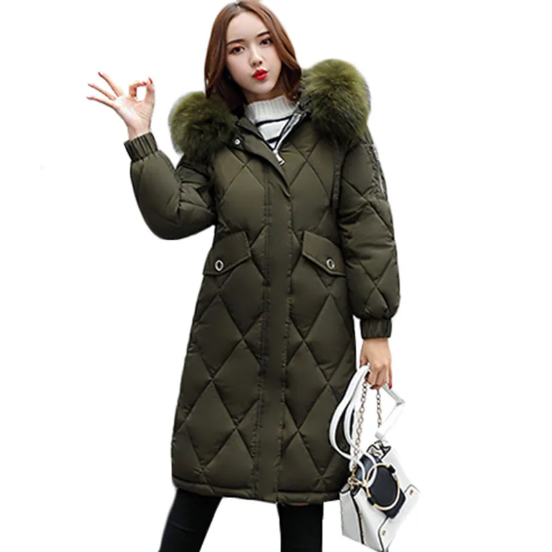 Top Trends: 2019 New Fashion Slim Women Winter Jacket Cotton Padded Warm Thicken Ladies Coat Hooded Long Coats Parka Womens Jackets Shoppable Styles