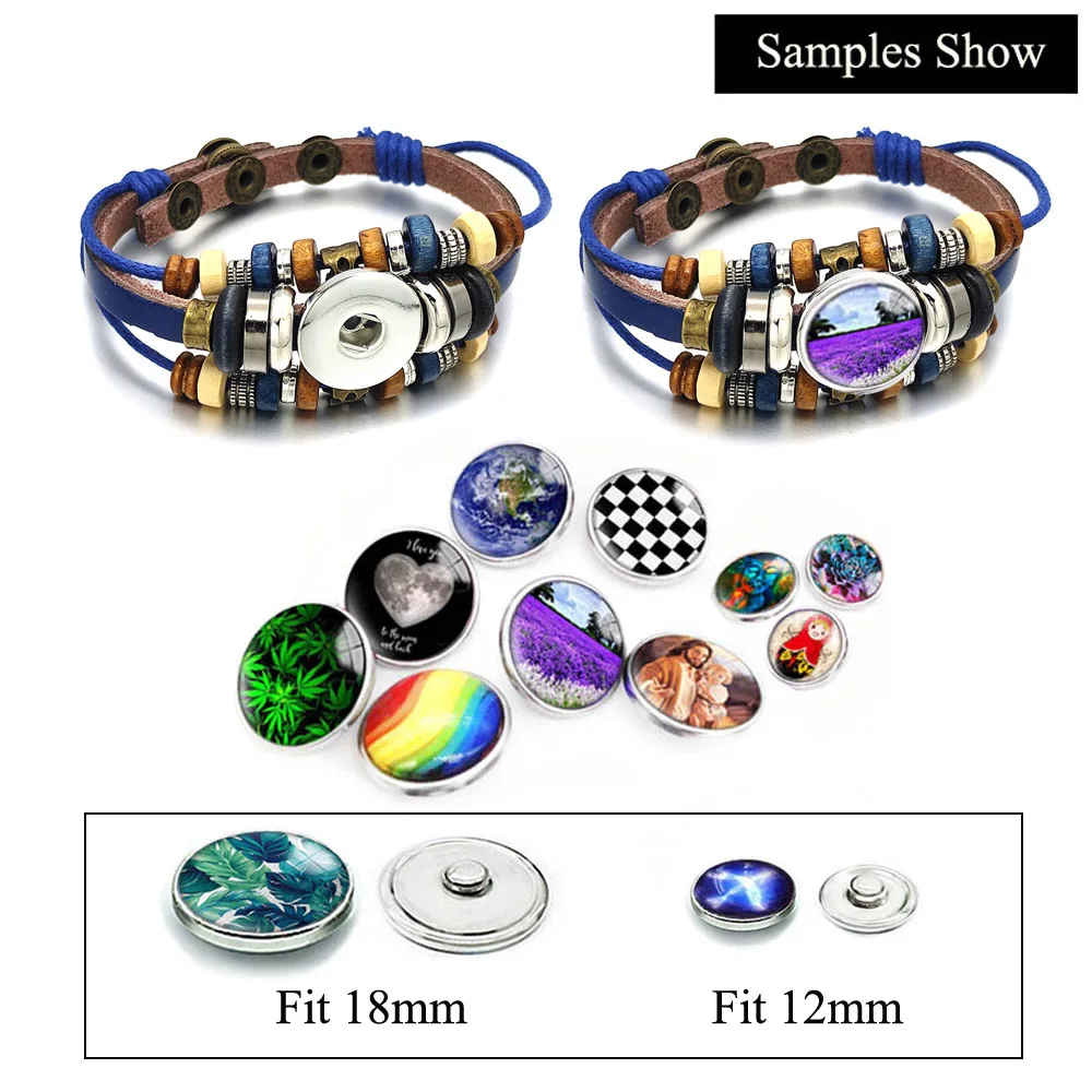 Top Trends: 12mm 14mm 16mm 20mm 25mm 30mm 710 Champagne Gold Mix Round Glass Cabochon Jewelry Finding 18mm Snap Button Charm Bracelet Shoppable Styles - Image 4