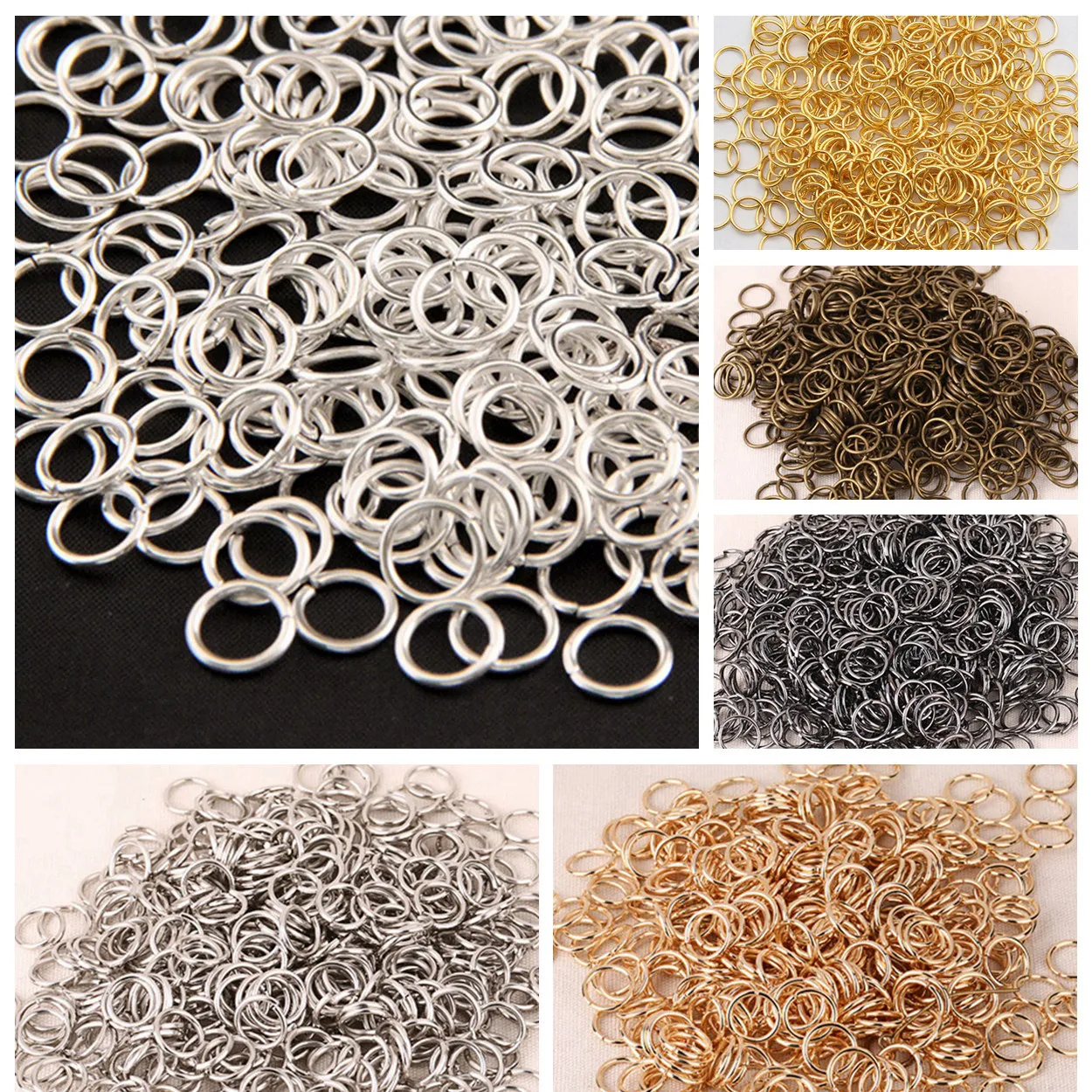 Top Trends: 4mm~16mm Iron Metal Hoops Open Round Crafts Connector Jewelry Findings Split Jump Rings Shoppable Styles