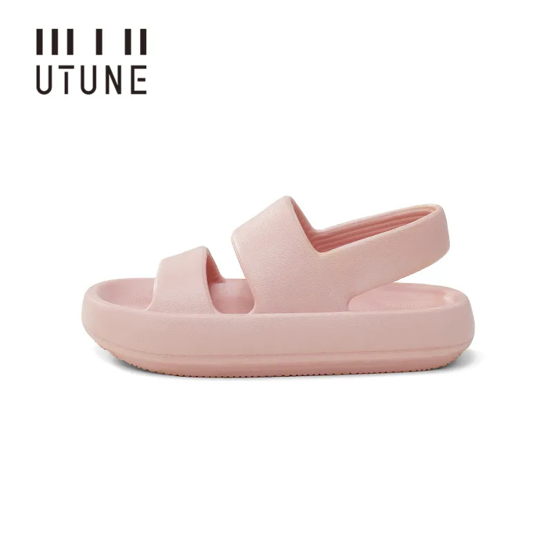 Top Trends: UTUNE Women Sandals Summer Platform Shoes Beach Outside EVA Slides Slippers Men Soft Thick Sole Non-slip Indoor Plus Size 42 43 Shoppable Styles