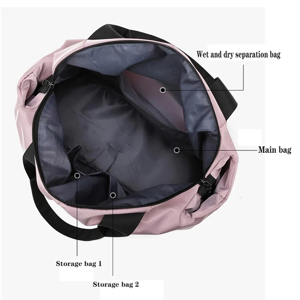 Top Trends: Women Large Capacity Gym Bag Waterproof Swimming Yoga Sports Bags Multifunction Hand Travel Duffle Weekend Handbags XA190Y Shoppable Styles - Image 4