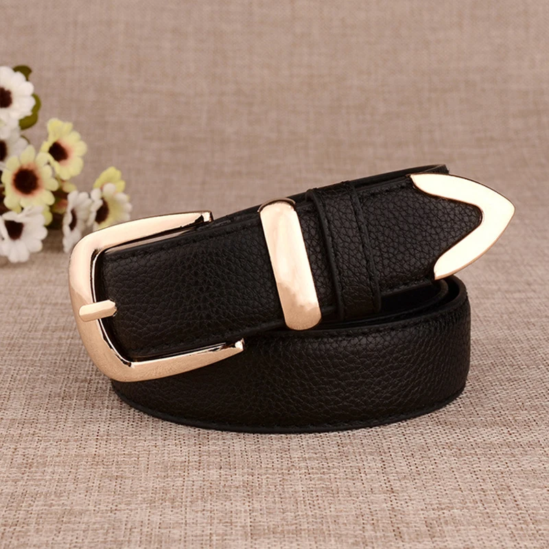 Top Trends: Fashion Women Genuine Leather Belts High Quality Gold Buckle Best Matching Dress Jeans Belts For Lady LB2146 Shoppable Styles - Image 4