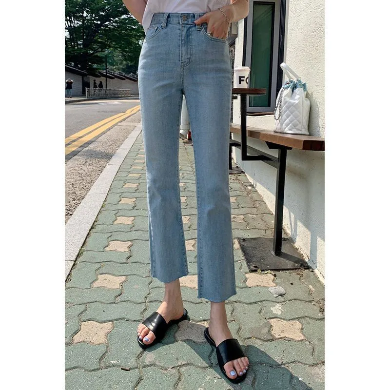 Top Trends: Women's Summer Autumn Streetwear Straight Ankle Lenght Jeans High Waist Slim Long Denim Pants Ladies Casual Jeans Shoppable Styles - Image 5