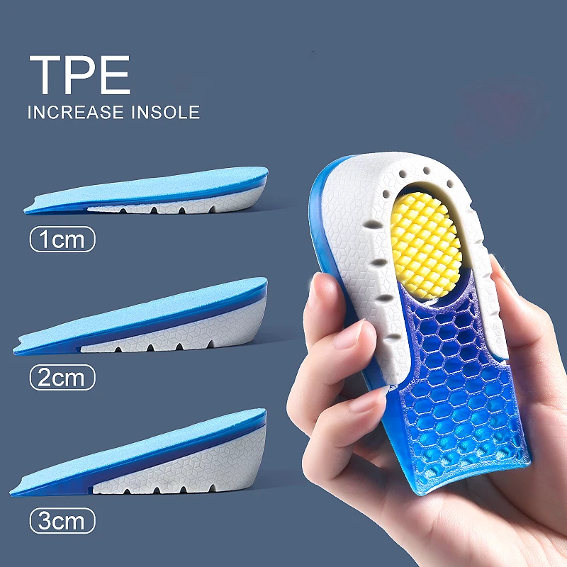 Top Trends: TPE Heightened Insole Height Increase Half Shoes Pad Men Women Silicone Gel Invisible Growing Heel 1-3cm Lift Soles Shoppable Styles