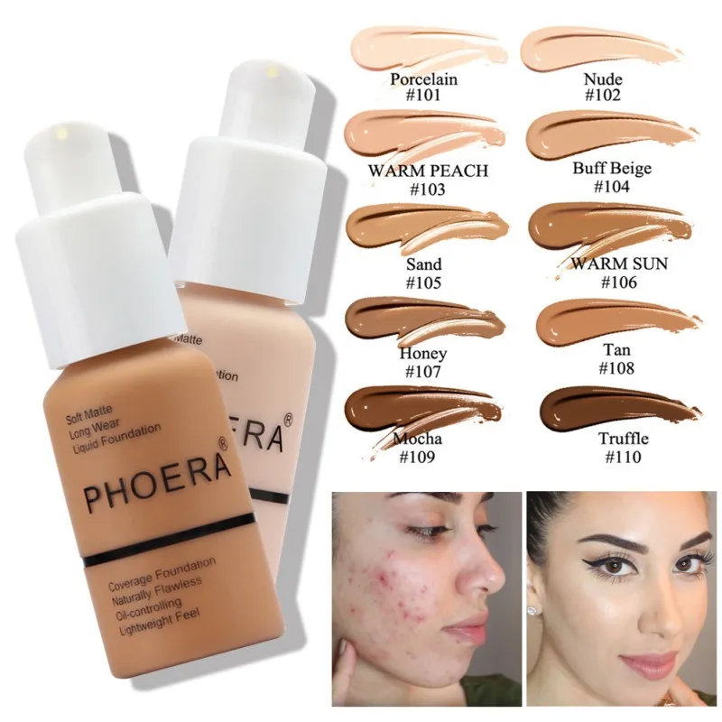 Top Trends: Liquid Foundation Concealer Face Naturally Flawless Matte Oil-Control Waterproof Long Lasting Foundation 30ml 8 Colors Optional Shoppable Styles