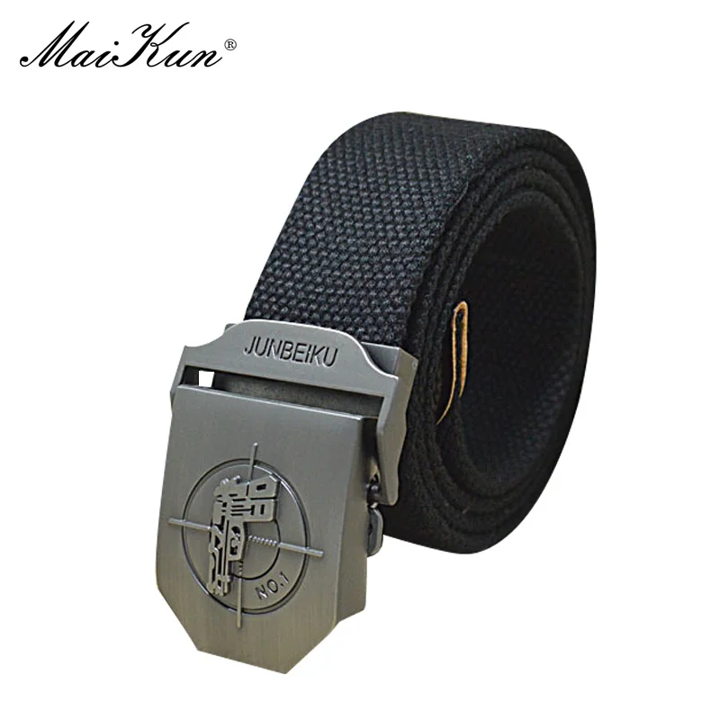 Top Trends: Maikun Metal Automatic Buckle Canvas Belts For Men Military Tactical Men Belt Casual Style Men Belt Shoppable Styles