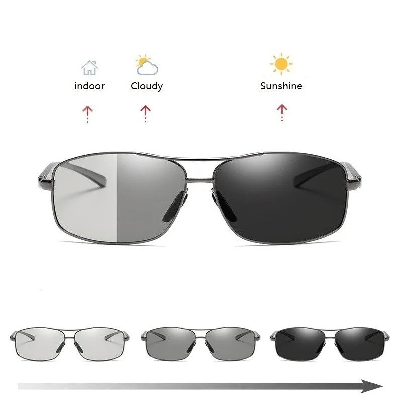 Top Trends: Photochromic Sunglasses For Men Driving Polarized Sun Glasses Man Designer Chameleon Glasses Change Color Eyewear Day And Night Shoppable Styles