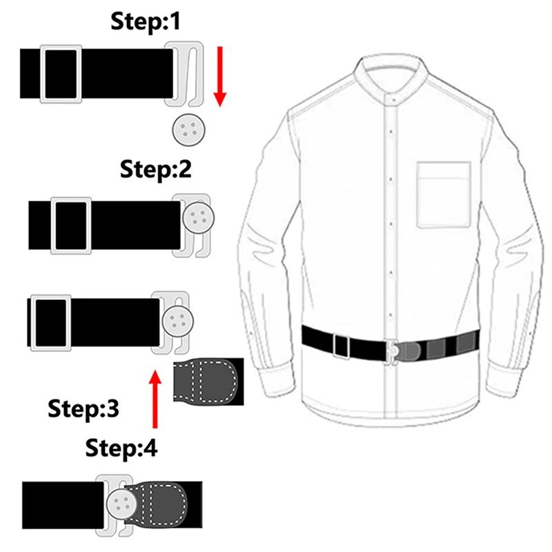 Top Trends: All New Shirt Stays Tuck Belt Universal Adjustable Elastic Shirt Holder Suspenders Garter For Men Interview 2.50 CM X 120 CM Shoppable Styles