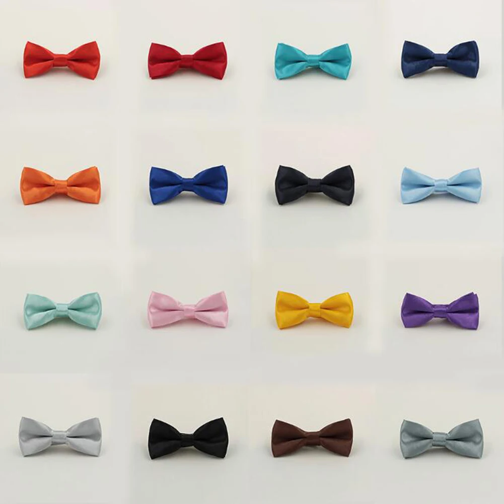 Top Trends: Classic Kid Children Bow Tie Boys Grils Baby Children Bowtie Fashion Solid Color Party Green Red Black Toddle Pets Cravate Tie Shoppable Styles