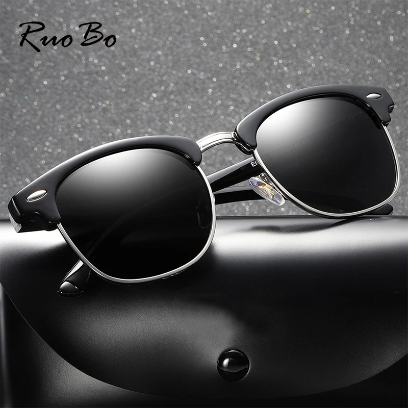 Top Trends: RUOBO Classic Polarized Sunglasses For Men Women Brand Design Driving Mirror Surface Lens Sun Glasses Goggle UV400 Gafas De Sol Shoppable Styles