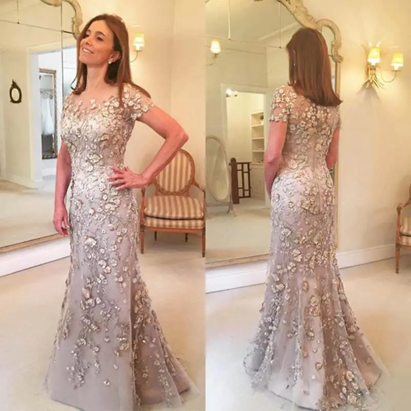 Top Trends: 2022 Latest Arrival Applique Floral Mother Of The Bride Dresses Elegant Groom God Mother Mermaid Evening Dress For Wedding Party Shoppable Styles