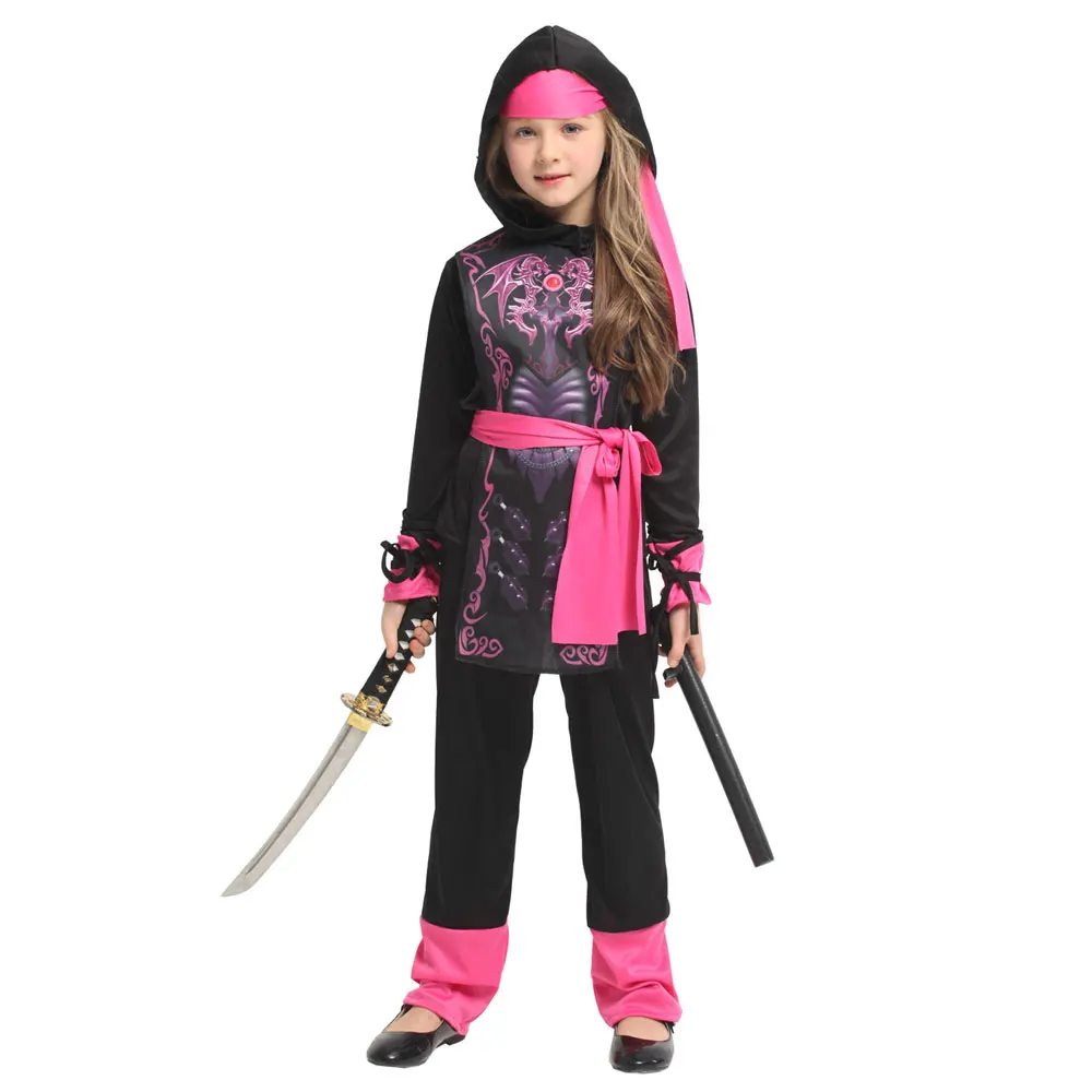 Top Trends: Children Kids Pink Crystal Dragons Ninja Costume Girls Anime Cosplay Halloween Purim Carnival Party Masquerade Role Play Shoppable Styles