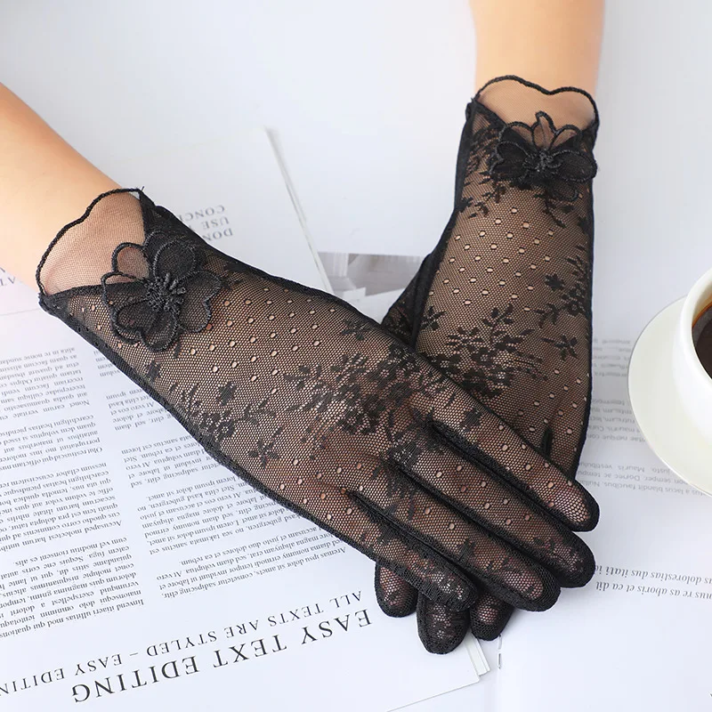 Top Trends: Sunscreen Lace Gloves Women Summer Spring Women Touch Screen Anti Uv Slip Resistant Driving Gloves Breathable Guantes Shoppable Styles