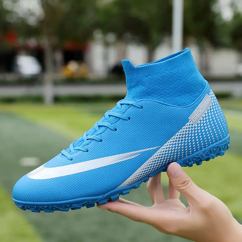 Top Trends: Men Soccer Shoes AG / TF High Ankle Football Boots Outdoor Non-Slip Ultralight Kids Football Cleats Couple Sneakers Plus Size32-47 Shoppable Styles