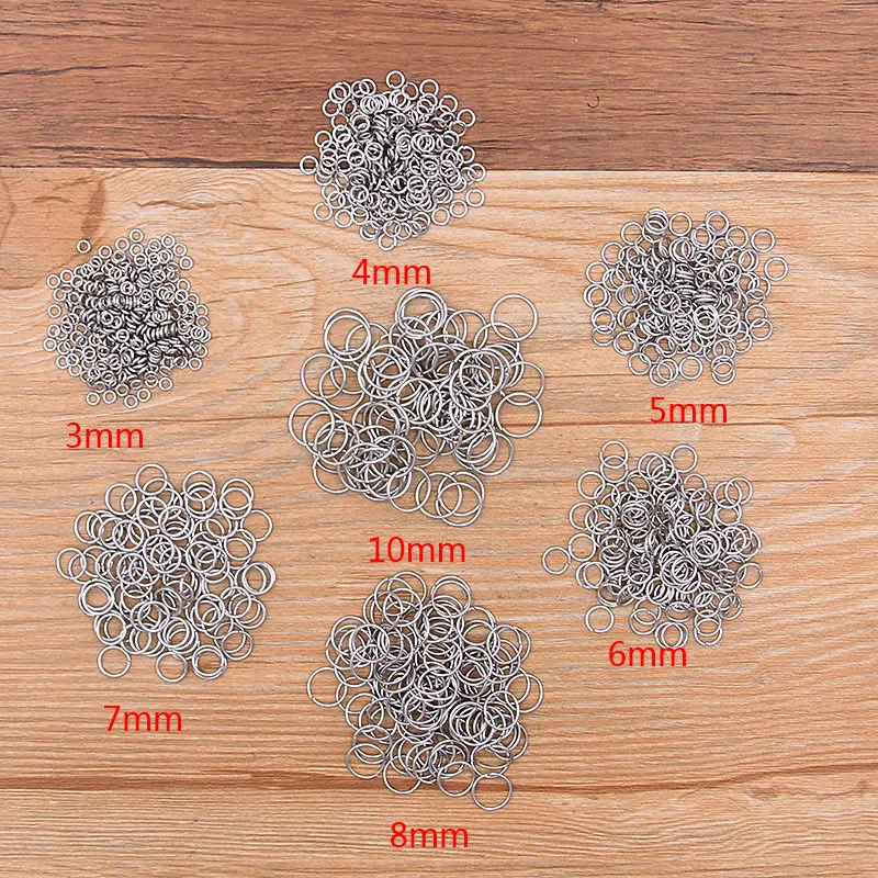 Top Trends: 100PCS 9 Size Stainless Steel Open Ring For DIY Necklace Bracelet Chain Fashion Jewelry Making Findings Shoppable Styles