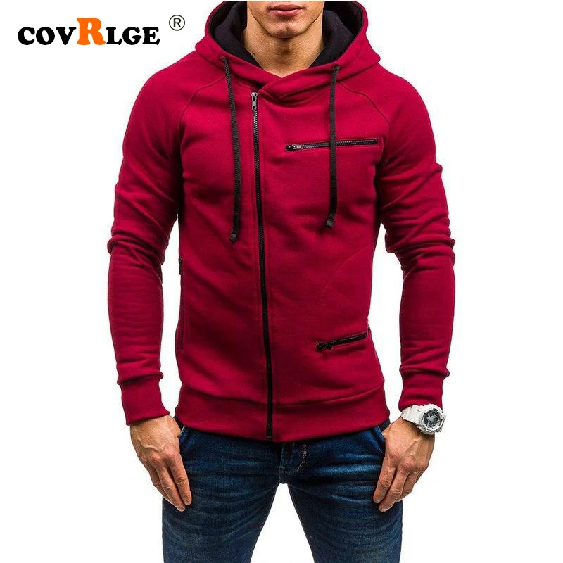 Top Trends: Covrlge Fashion Brand Men&#039;s Hoodies 2019 Spring Autumn Male Casual Hoodies Sweatshirts Men&#039;s Zipper Solid Color Hoodies MWW204 Shoppable Styles