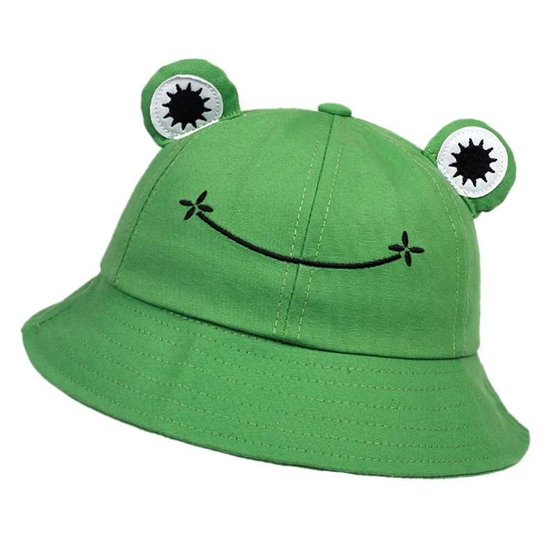 Top Trends: Child-Parents Frog Bucket Hat For Women Summer Autumn Plain Female Panama Outdoor Hiking Beach Fishing Sunscreen Woman Bob Caps Shoppable Styles - Image 6