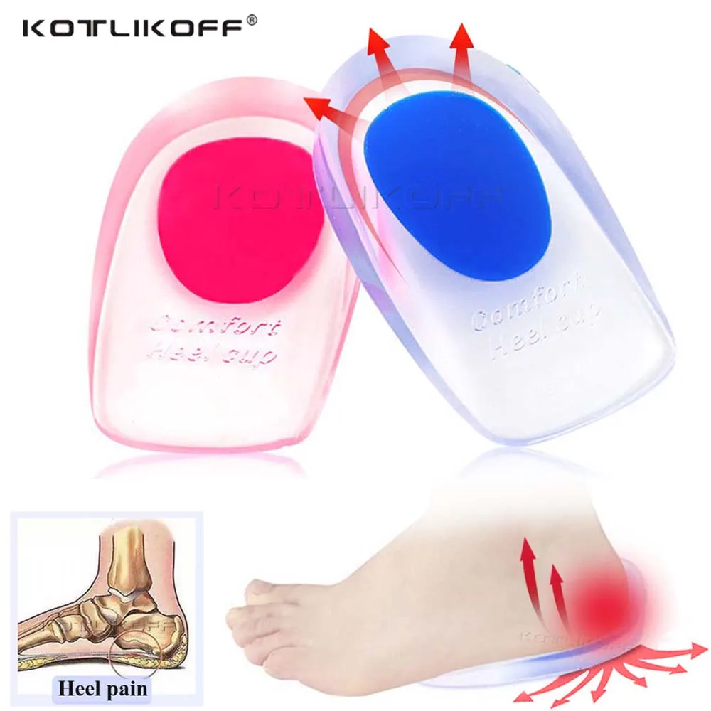 Top Trends: KOTLIKOFF Soft Silicone Gel Insoles For Heel Spurs Pain Foot Cushion Foot Massager Care Half Heel Insole Pad Height Increase Shoppable Styles