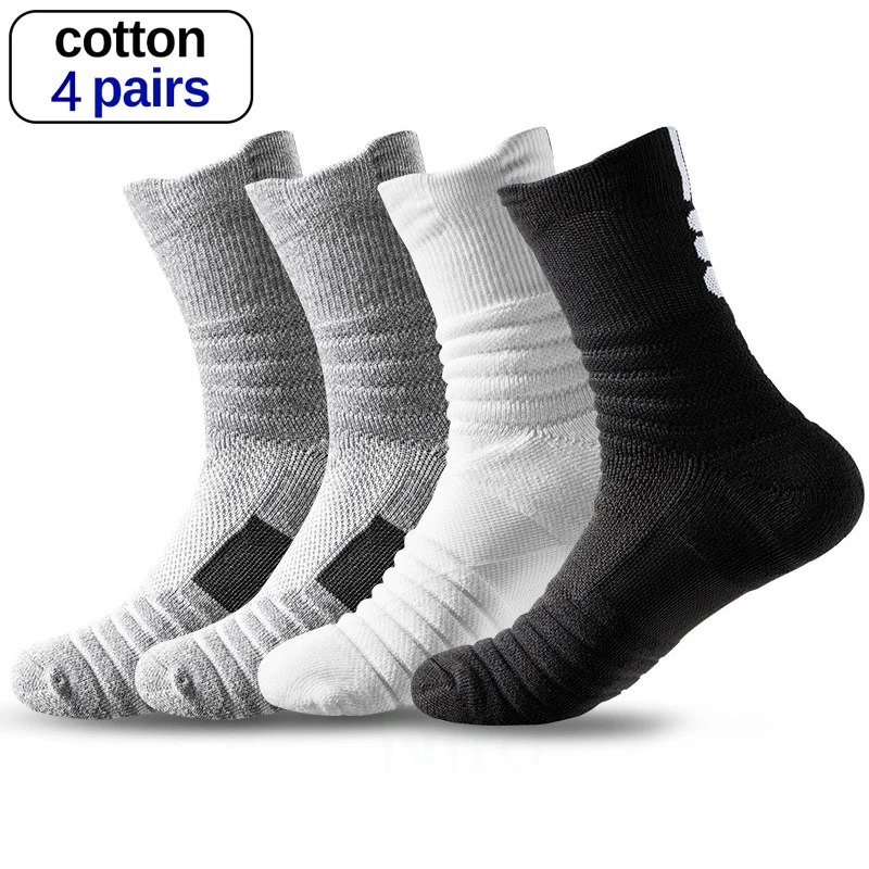 Top Trends: High Socks Men Basketball Sport Socks Breathable Running Cycling Soccer Hiking Black Athletic Cotton Sock Men Winter Warm Socks Shoppable Styles